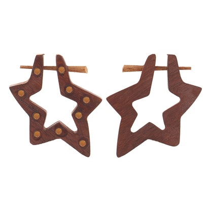Ovae- Wooden Loop Earrings