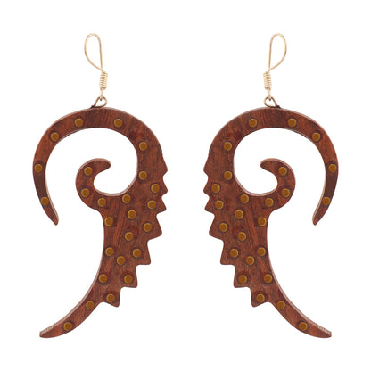 Liora- Wooden Dangler Earrings
