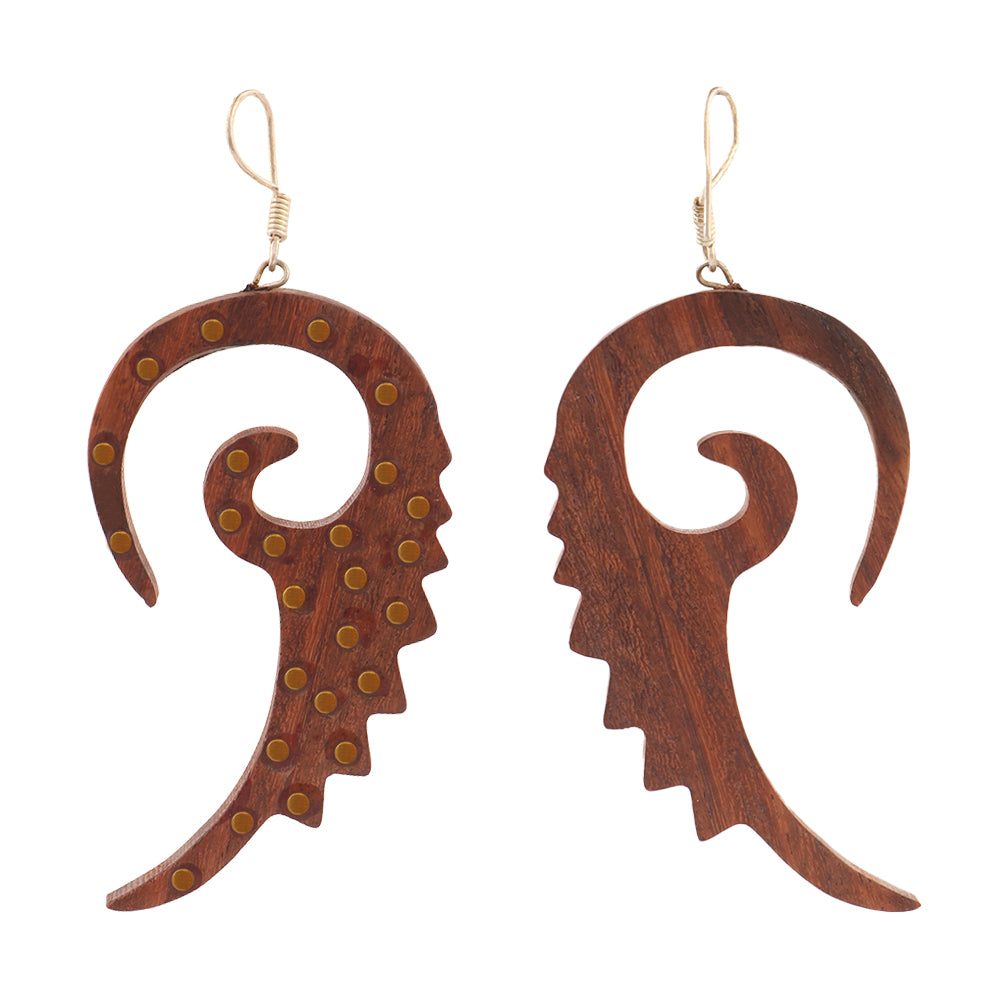 Liora- Wooden Dangler Earrings