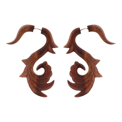 Ombra- Wooden Dangler Earrings