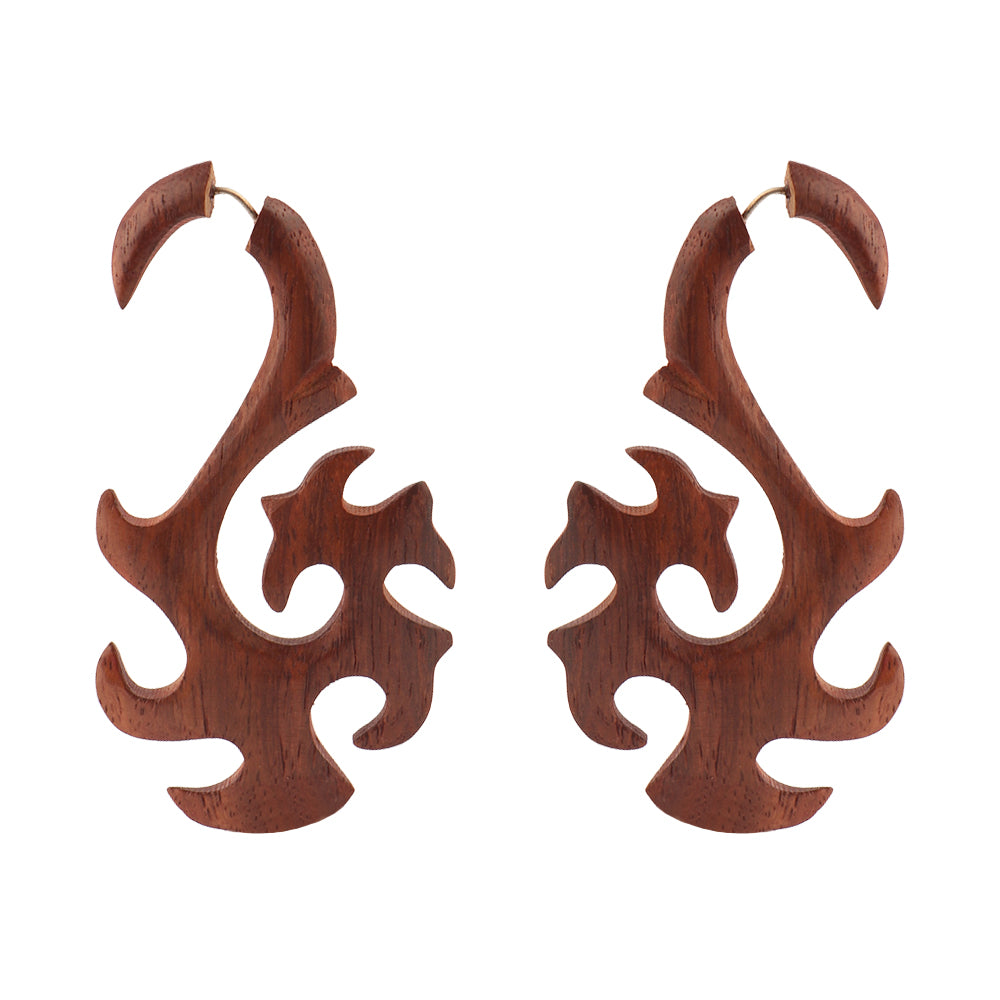 Eyn- Wooden Dangler Earrings
