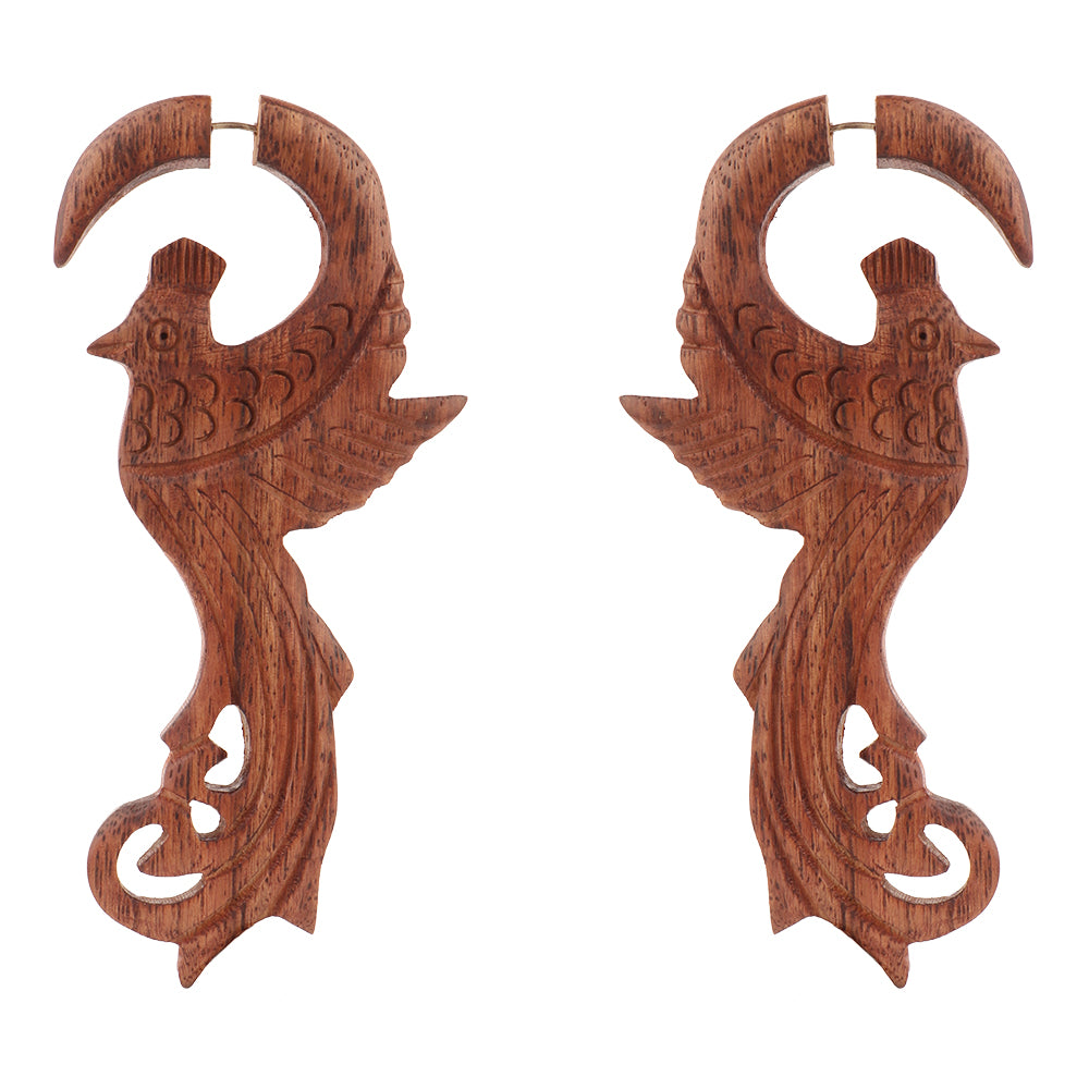 Saen- Wooden Dangler Earrings