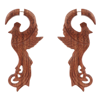 Saen- Wooden Dangler Earrings
