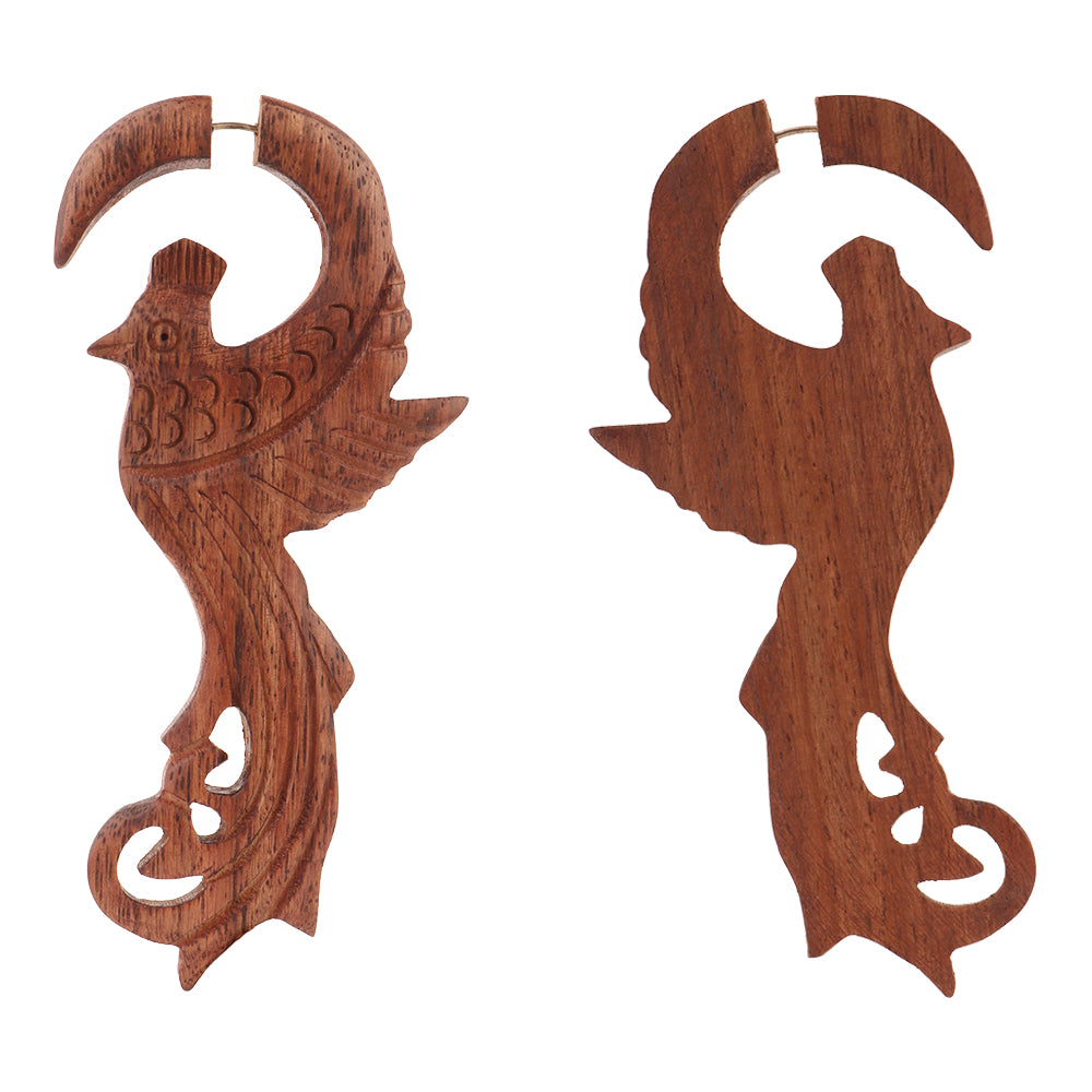 Saen- Wooden Dangler Earrings