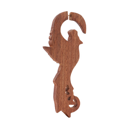 Saen- Wooden Dangler Earrings