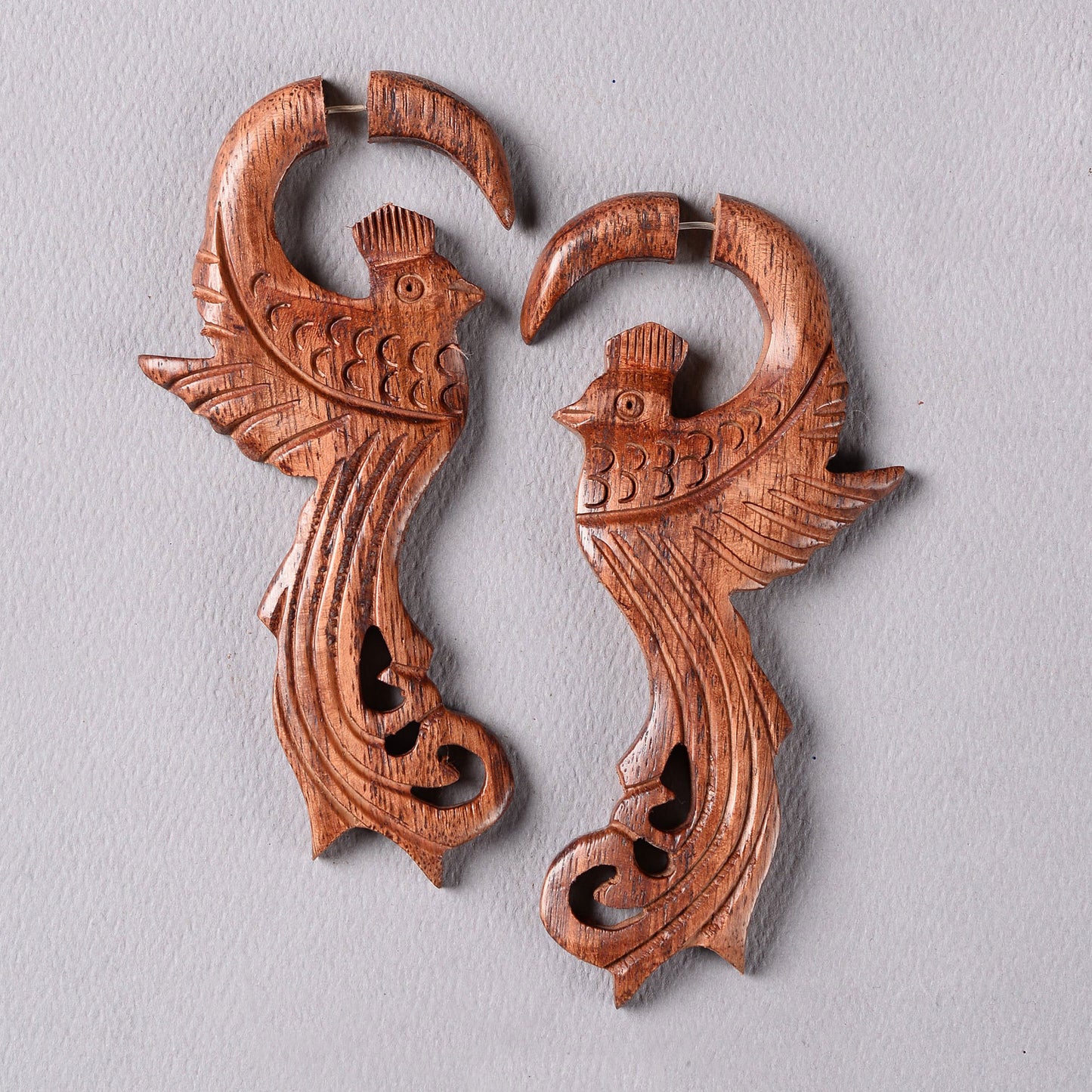 Saen- Wooden Dangler Earrings