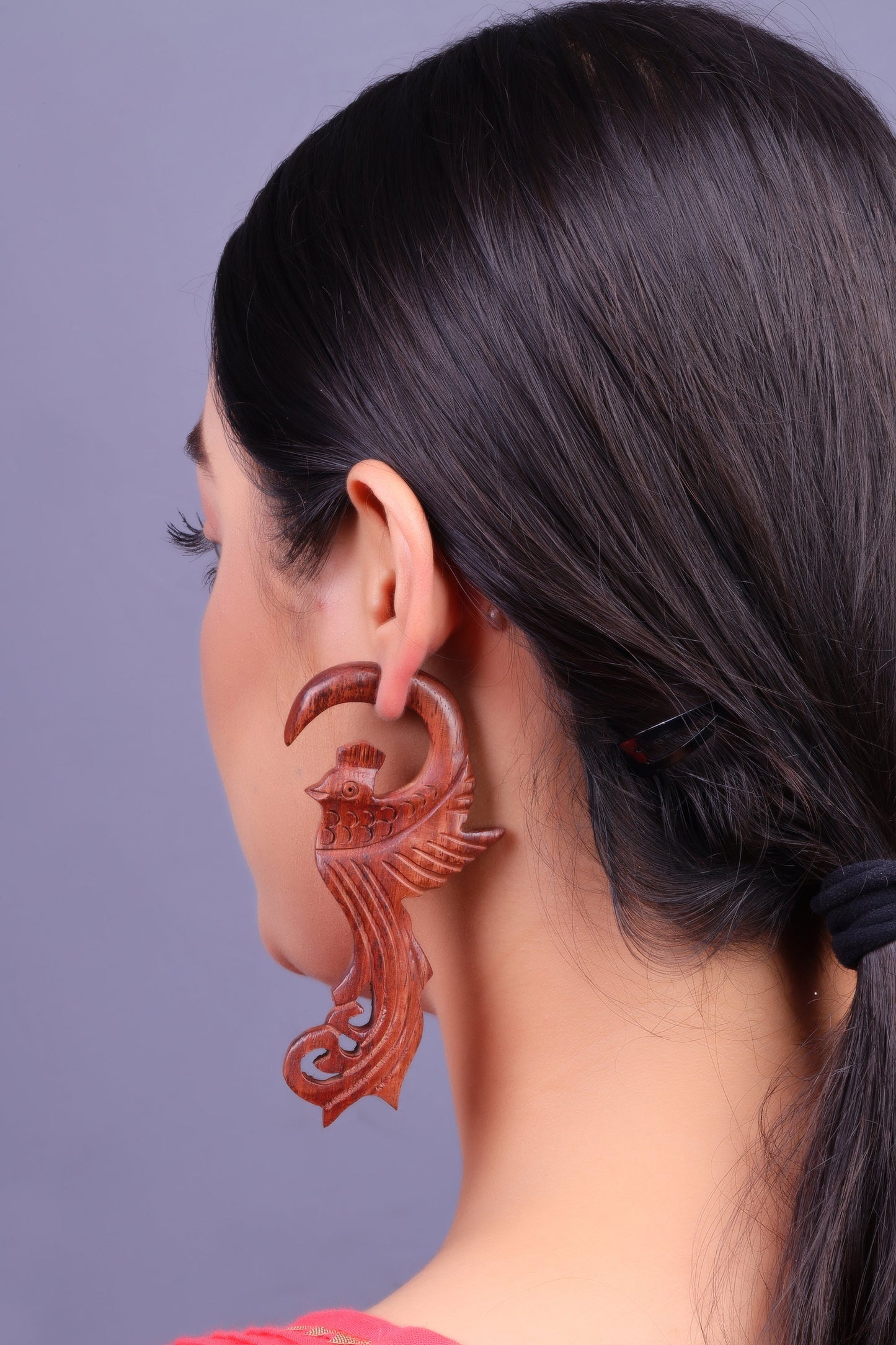 Saen- Wooden Dangler Earrings
