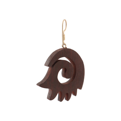 Breni- Wooden Dangler Earrings