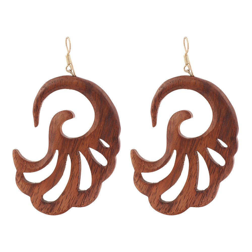 Kavna- Wooden Dangler Earrings