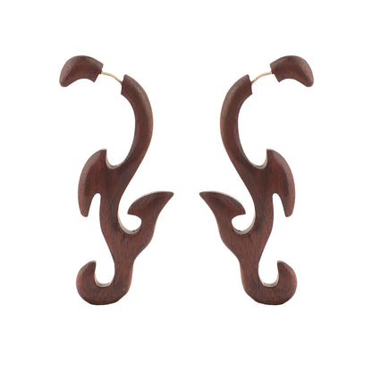Leen- Wooden Dangler Earrings