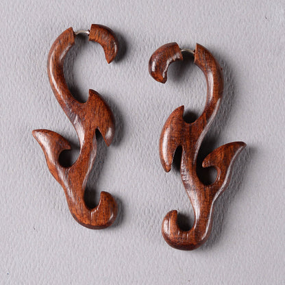 Leen- Wooden Dangler Earrings