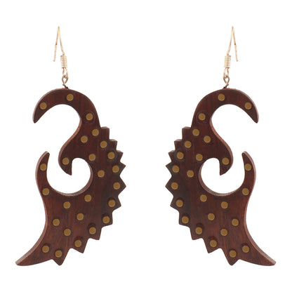 Raea- Wooden Dangler Earrings
