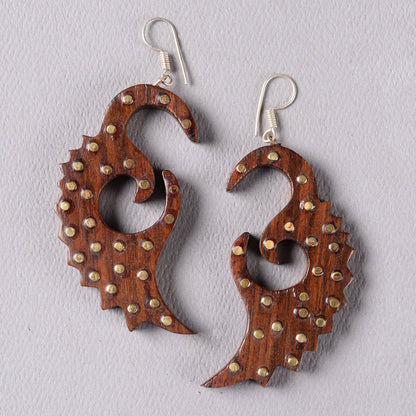 Raea- Wooden Dangler Earrings