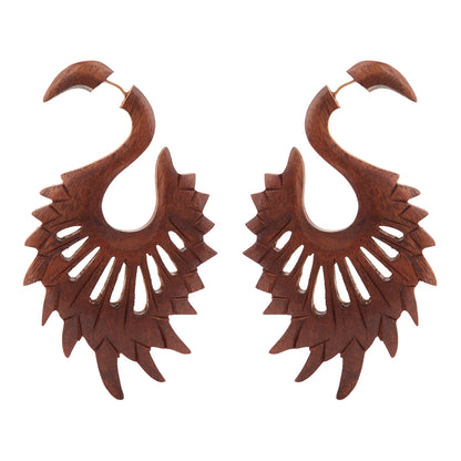 Aune- Wooden Dangler Earrings