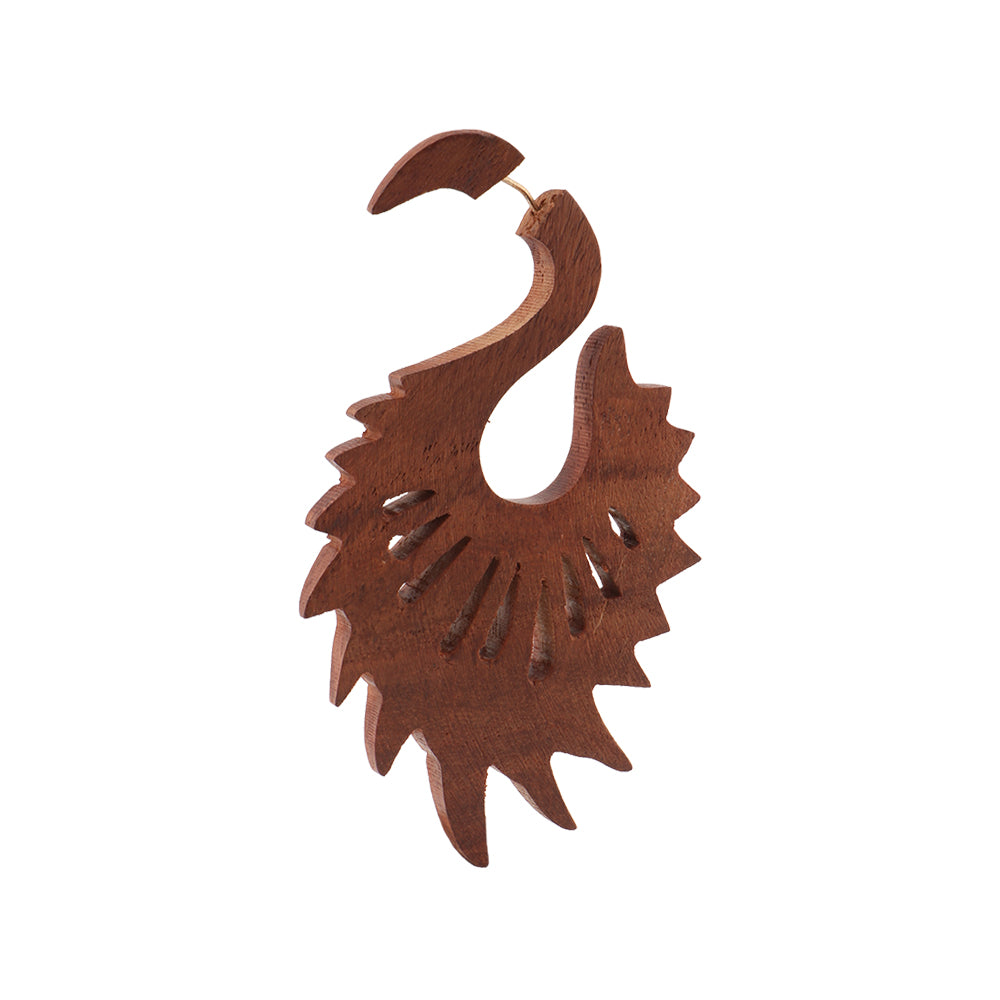 Aune- Wooden Dangler Earrings