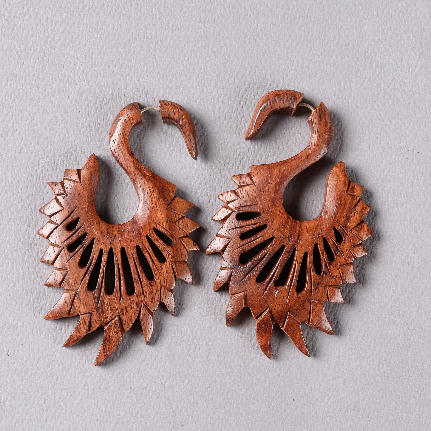 Aune- Wooden Dangler Earrings