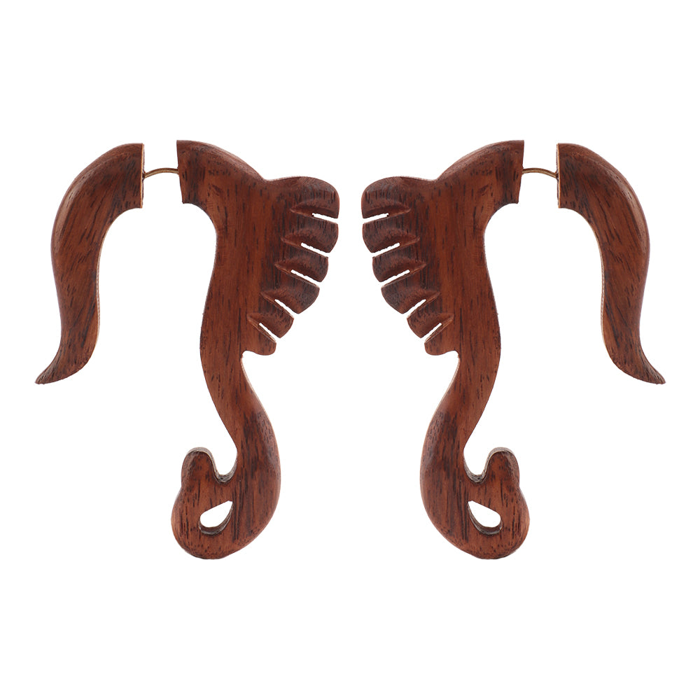 Noira- Wooden Dangler Earrings