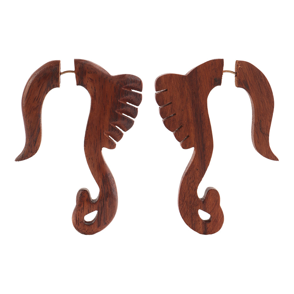 Noira- Wooden Dangler Earrings