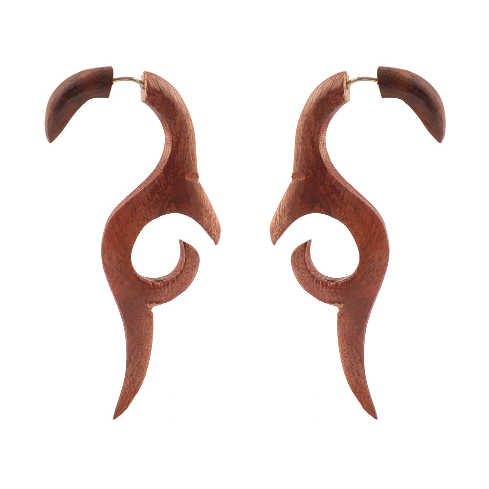 Suve- Wooden Dangler Earrings