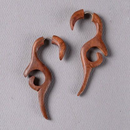 Suve- Wooden Dangler Earrings