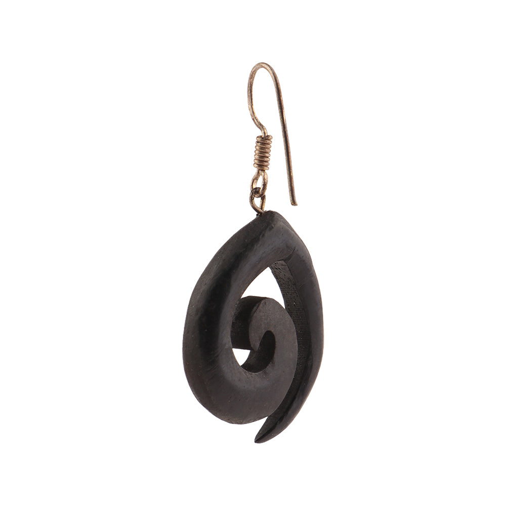 Epha- Wooden Dangler Earrings