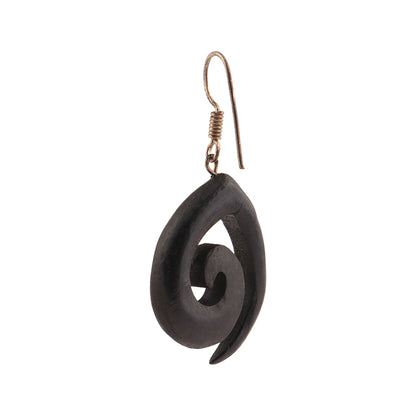 Epha- Wooden Dangler Earrings