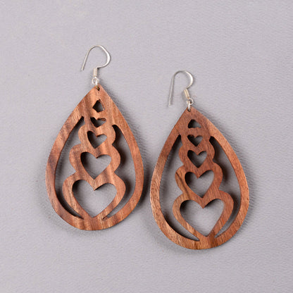 Rawen- Wooden Dangler Earrings
