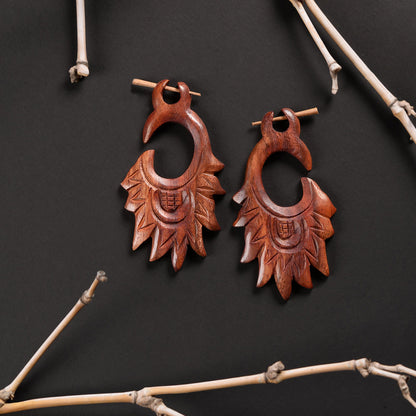 Myrha-  Wooden Loop Earrings