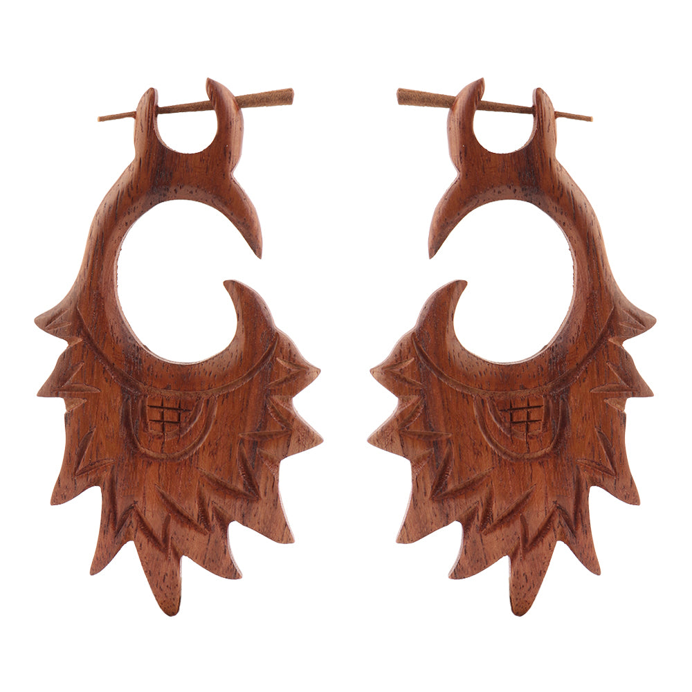 Myrha-  Wooden Loop Earrings