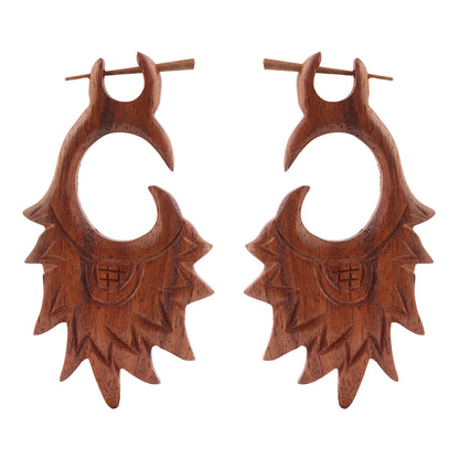 Myrha-  Wooden Loop Earrings