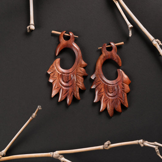 Myrha- Wooden Loop Earrings
