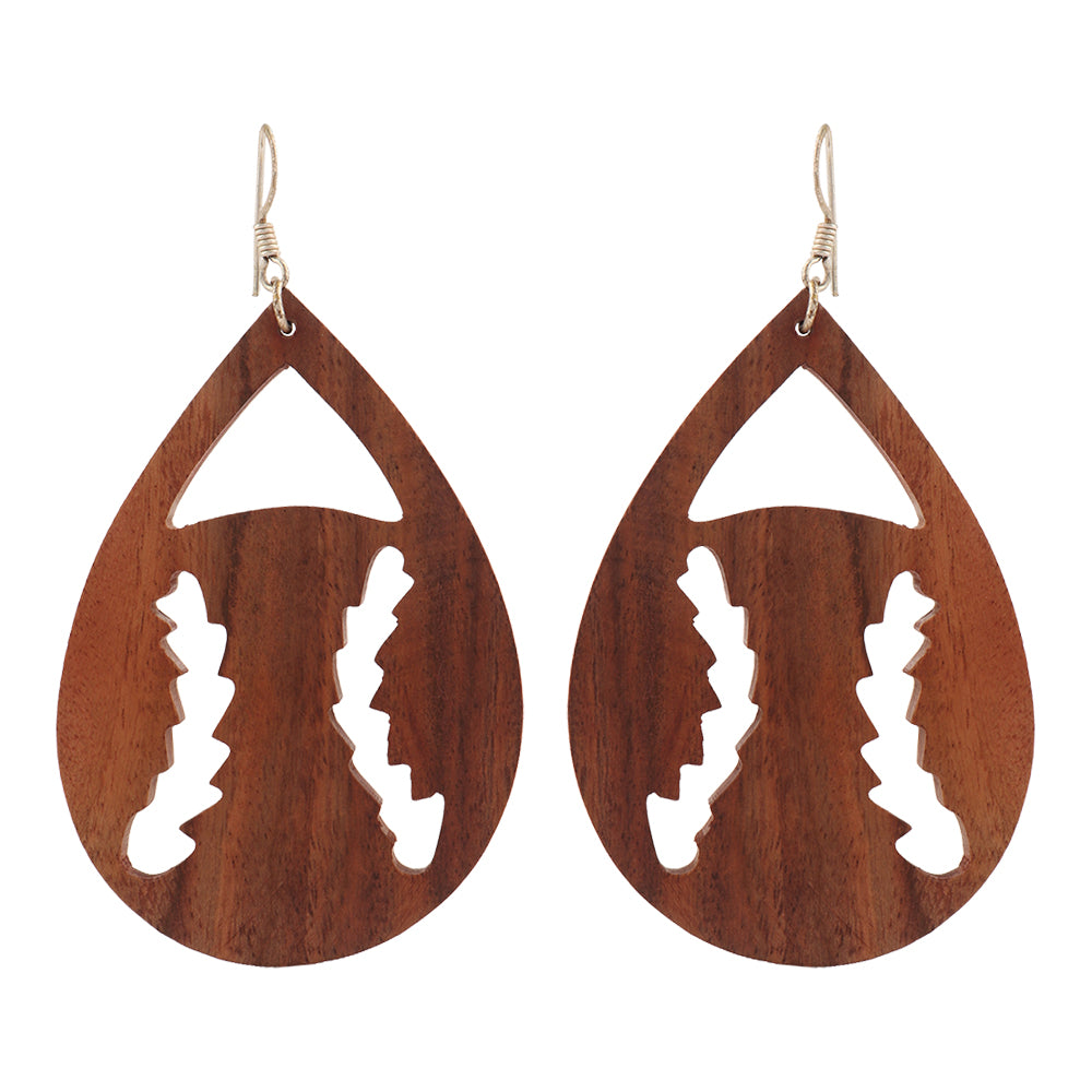 Elura- Wooden Dangler Earrings