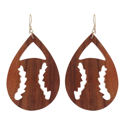Elura- Wooden Dangler Earrings