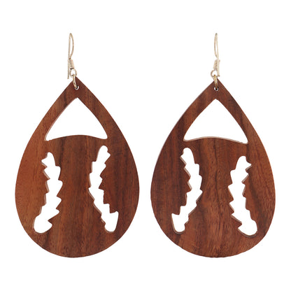 Elura- Wooden Dangler Earrings