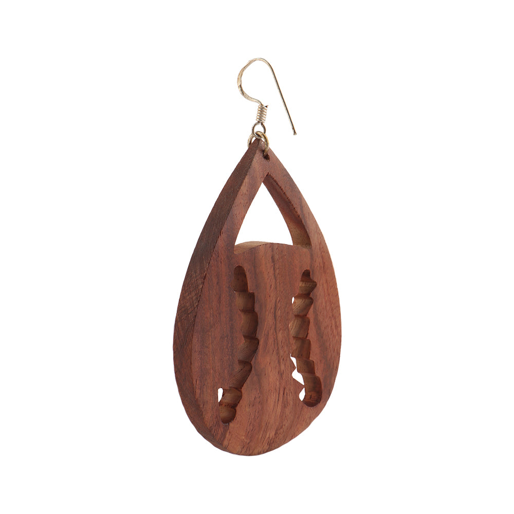 Elura- Wooden Dangler Earrings
