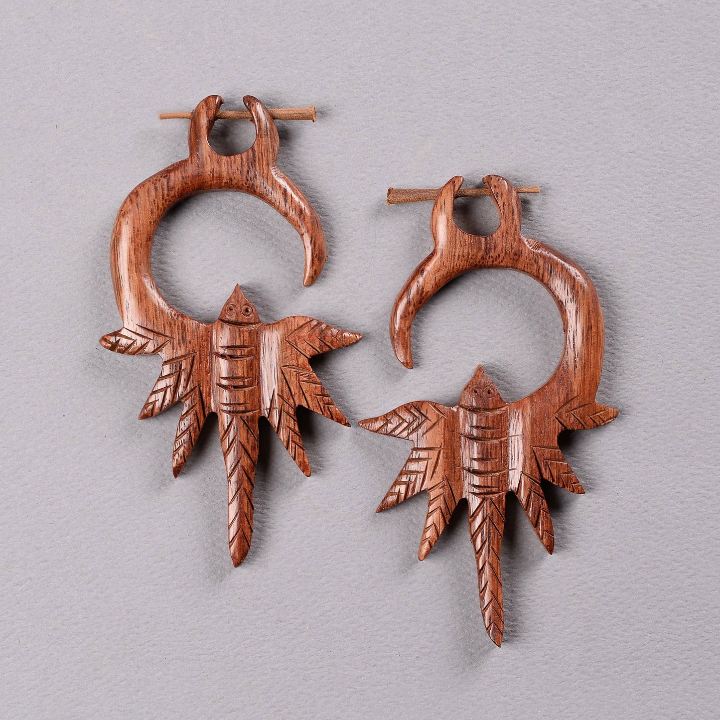 Ravah- Wooden Loop Earrings