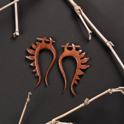 Naavi- Wooden Loop Earrings