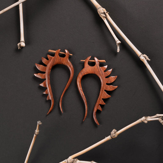 Naavi- Wooden Loop Earrings