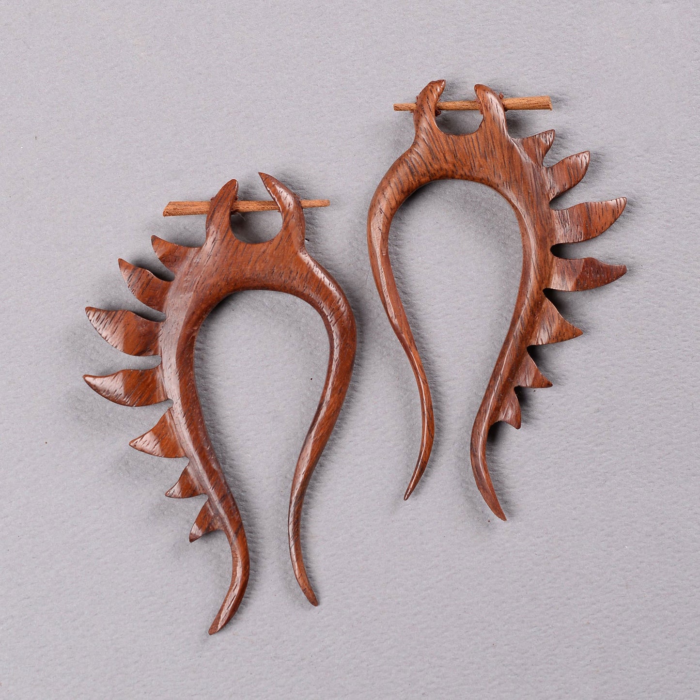 Naavi- Wooden Loop Earrings