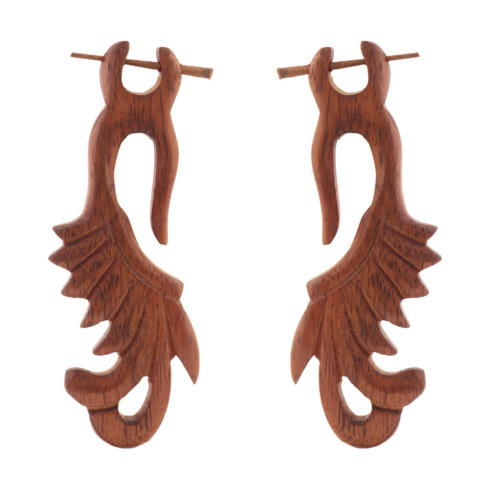 Zuno- Wooden Dangler Earrings