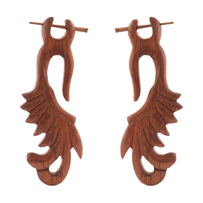 Zuno- Wooden Dangler Earrings