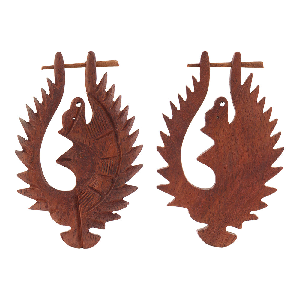 Lunar- Wooden Dangler Earrings