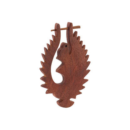 Lunar- Wooden Dangler Earrings