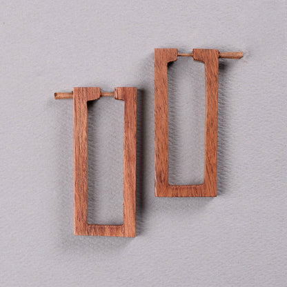 Tavsha- Wooden Loop Earrings