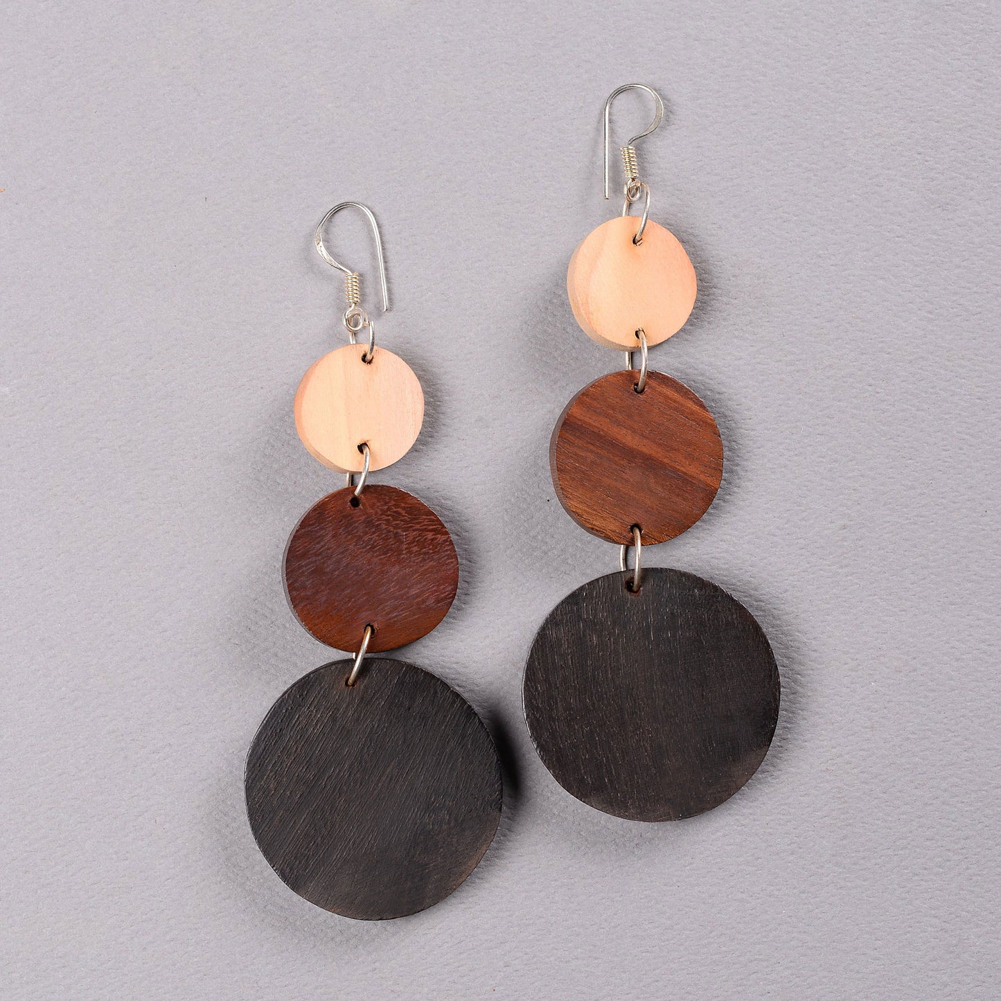Odena- Wooden Dangler Earrings