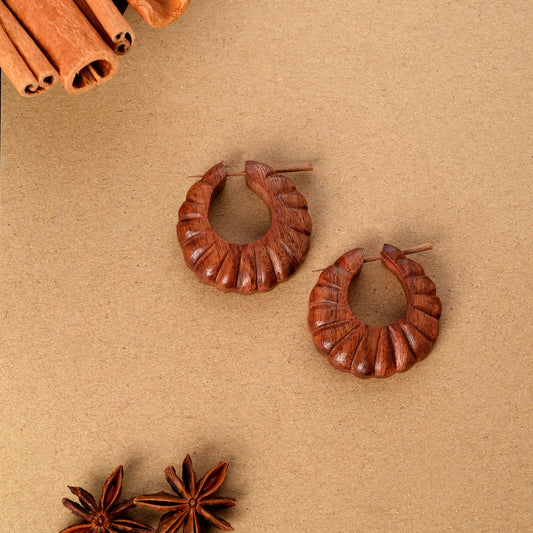 Elan- Wooden Loop Earrings