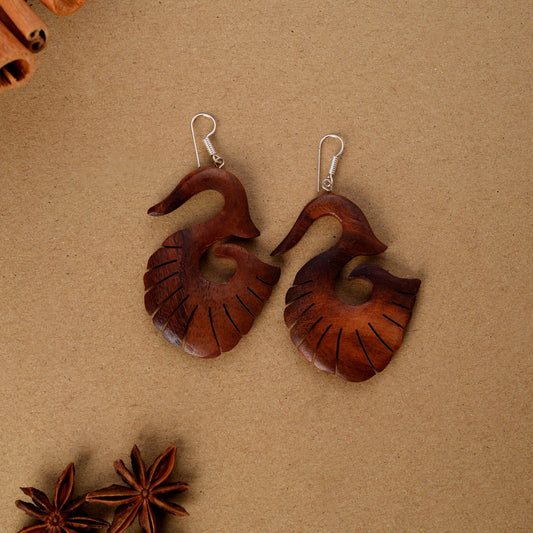 Taruva-Wooden Dangler Earrings