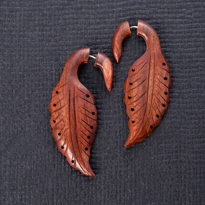 Luma- Wooden Dangler Earrings