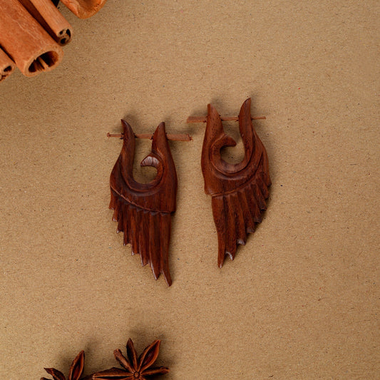 Orah- Wooden Dangler Earrings