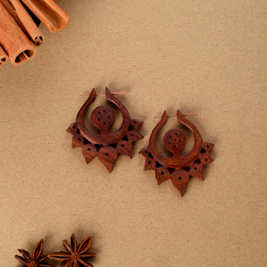 Aven- Wooden Loop Earrings